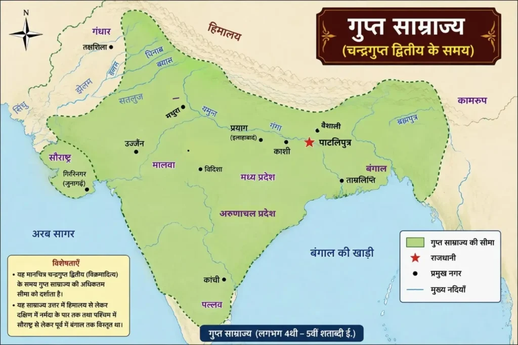 Gupta Empire Map | गुप्त साम्राज्य का इतिहास